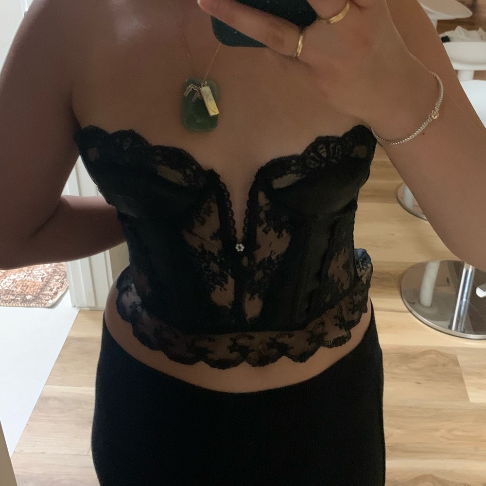 Vintage Victoria’s Secret Black Lace Corset